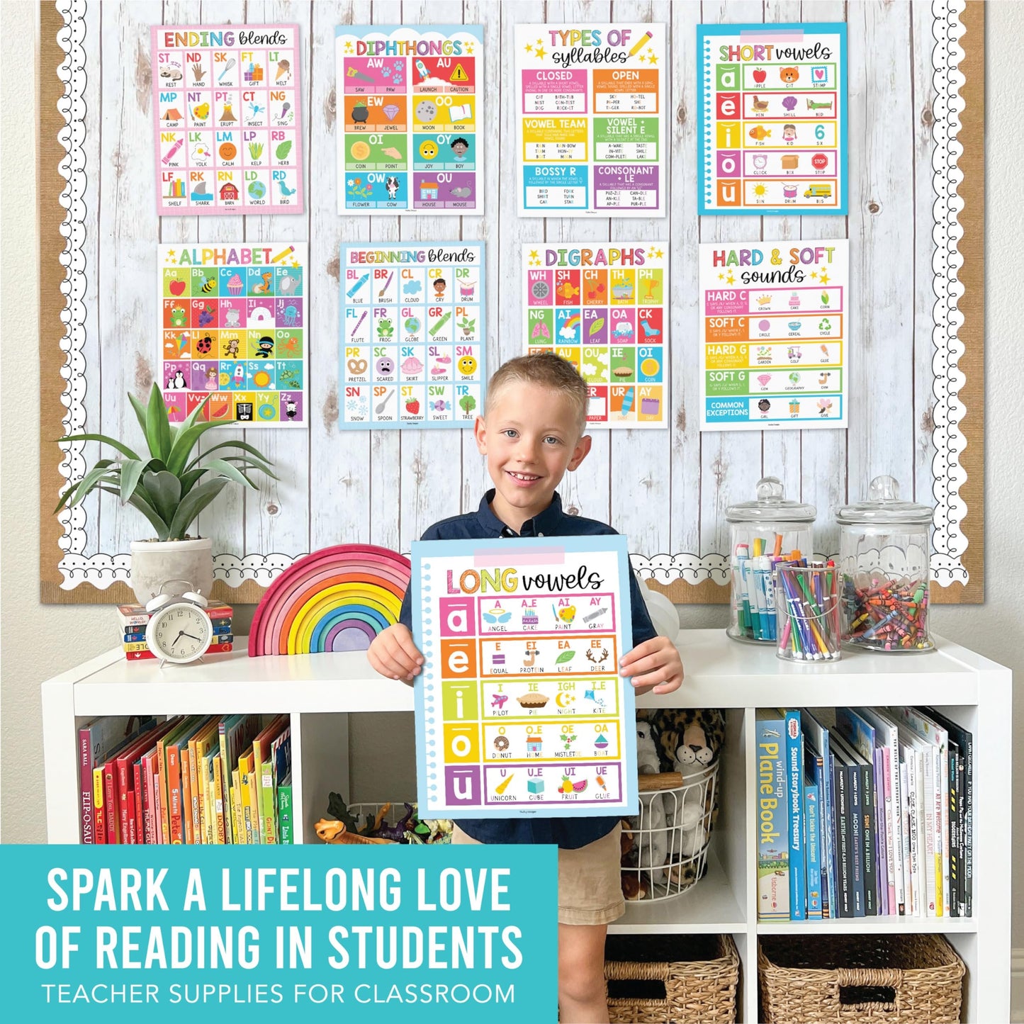 Phonics & Vowels Posters | Set of 9 | Educational Posters