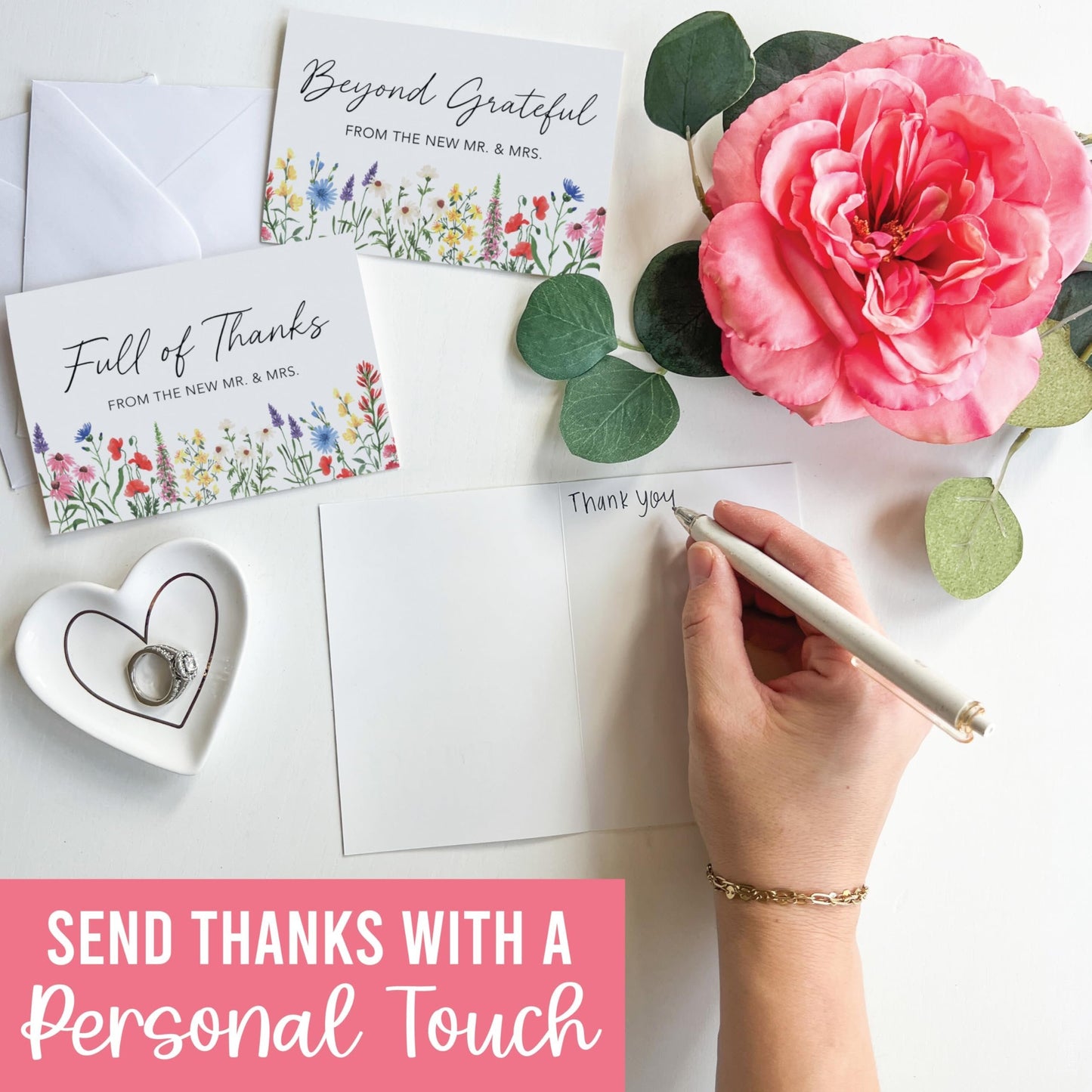 Wedding Thank You Cards | Set of 54 | With Envelopes