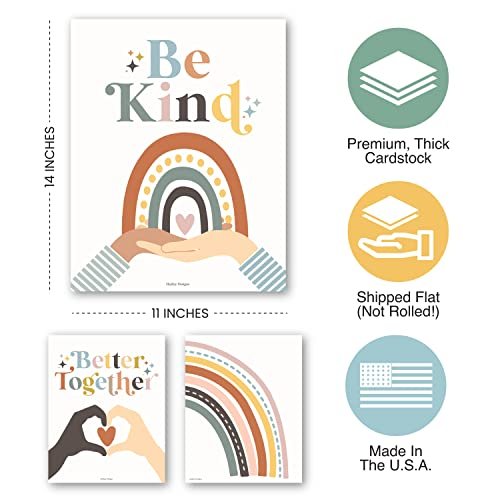 Boho Rainbow Diversity Posters | Set of 6 | Educational Posters