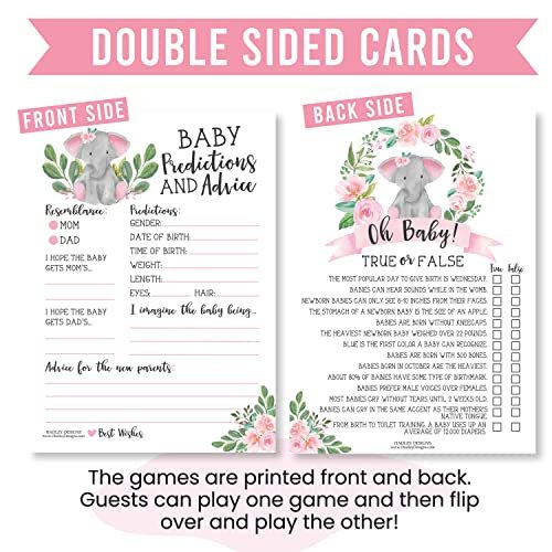 Word Scramble, True or False, Predictions, Trivia Baby Shower Games | Set of 50
