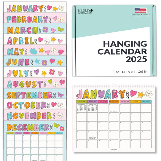 Notebook Large Wall Calendar | 2025-2026 | 18 Month | Home & Office