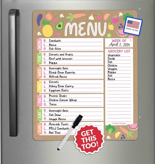 Doodle Kraft Magnetic Meal Planner | Weekly | Calendar & Planners