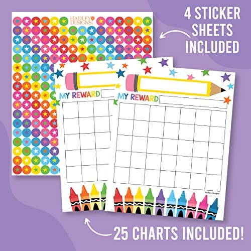 Doodles Incentive Charts | Set of 25 | Home Essentials