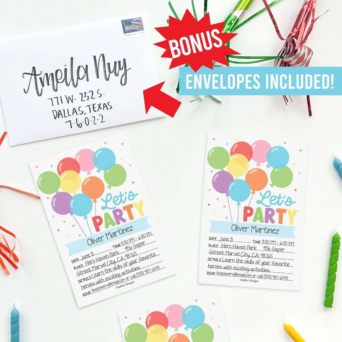 15 Colorful Birthday Invitations Girl - Kids Birthday Invitations Boy, Birthday Party Invitations For Boys, Colorful Birthday Invites For Boy, Birthday Invitation Cards, Birthday Party Invites Boy