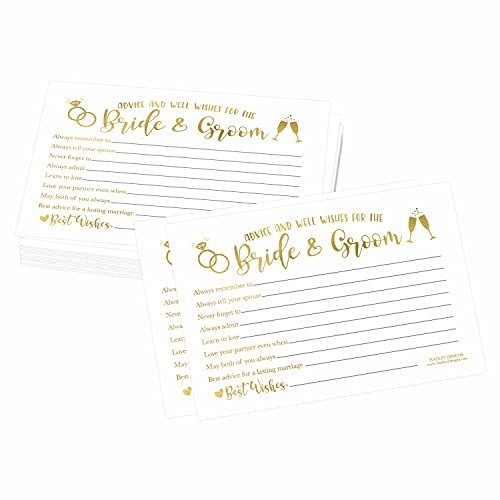 Wedding Advice Cards | Set of 50 | Wedding Supplies