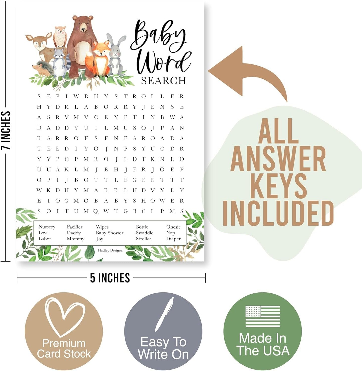 40 Woodland Baby Shower Games Gender Neutral - Baby Girl Baby Shower Bingo Game Girl, Who Knows Mommy Best Baby Shower Game, Boy Baby Shower Word Search Game, Advice Cards Baby Shower Mad Libs Game