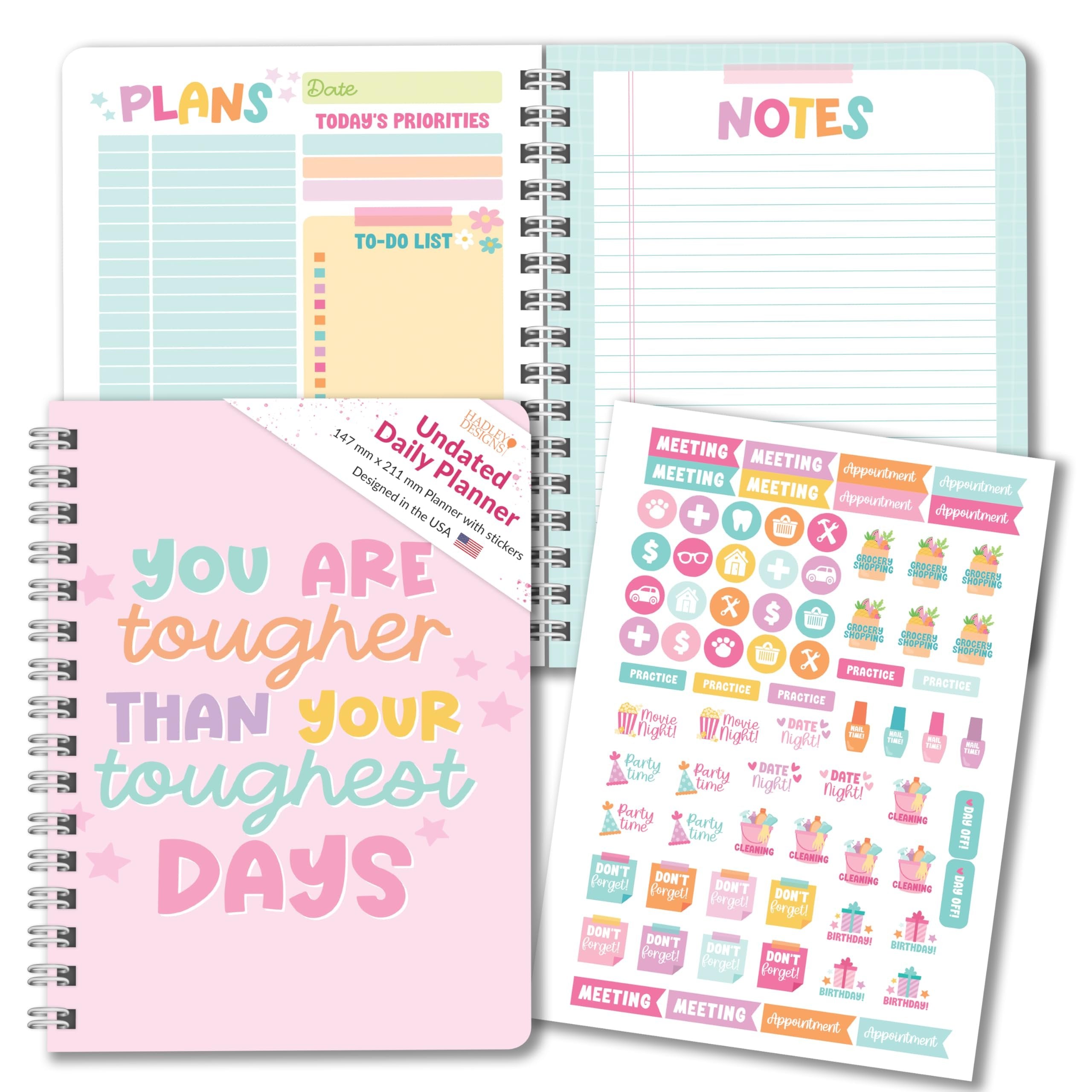 Daily Planner | Undated | Calendars & Planners - SAMPLE