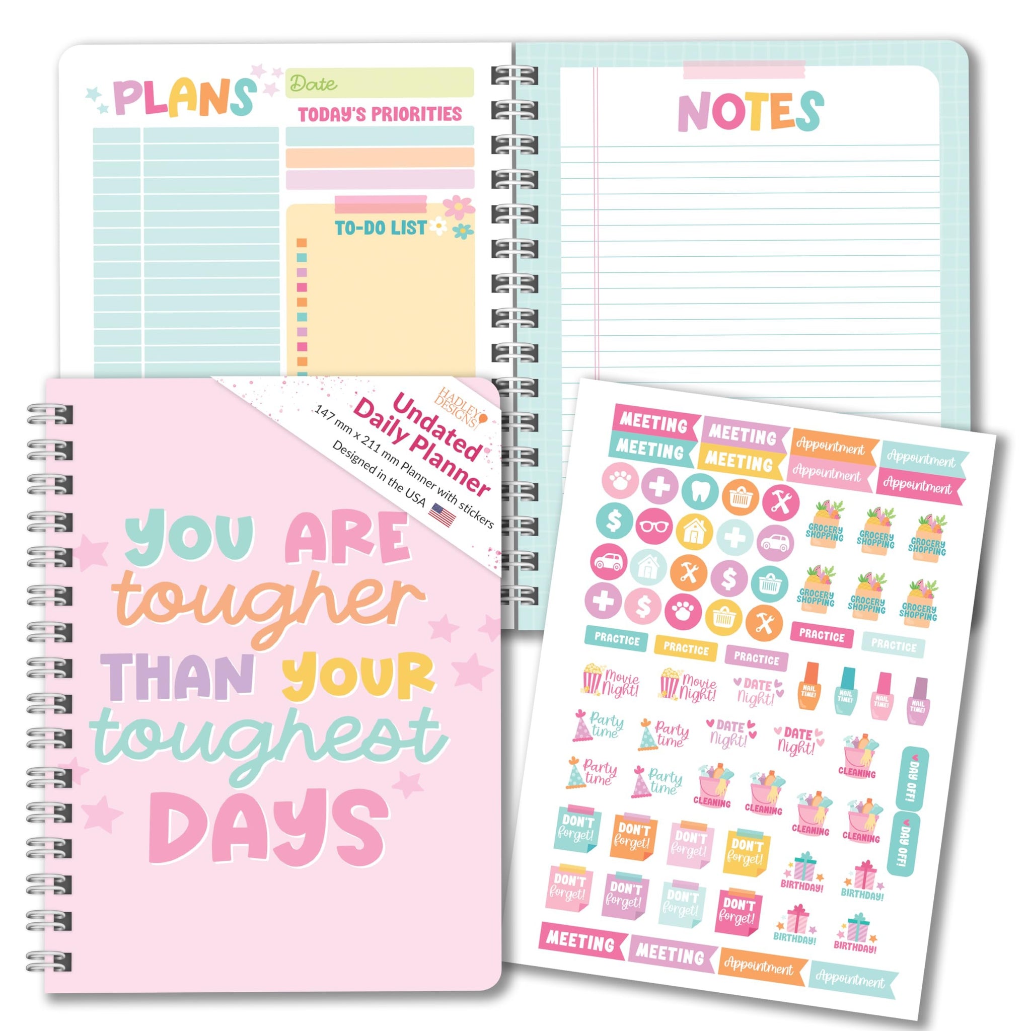 Daily Planner | Undated | Calendars & Planners - SAMPLE