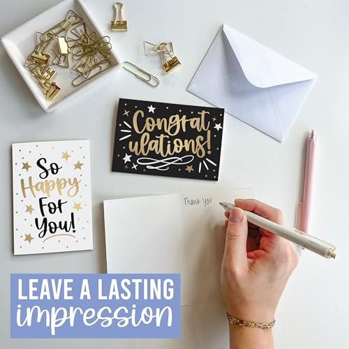 Folded Congratulations Cards | Set of 24 | Cards & Party | Envelopes Included