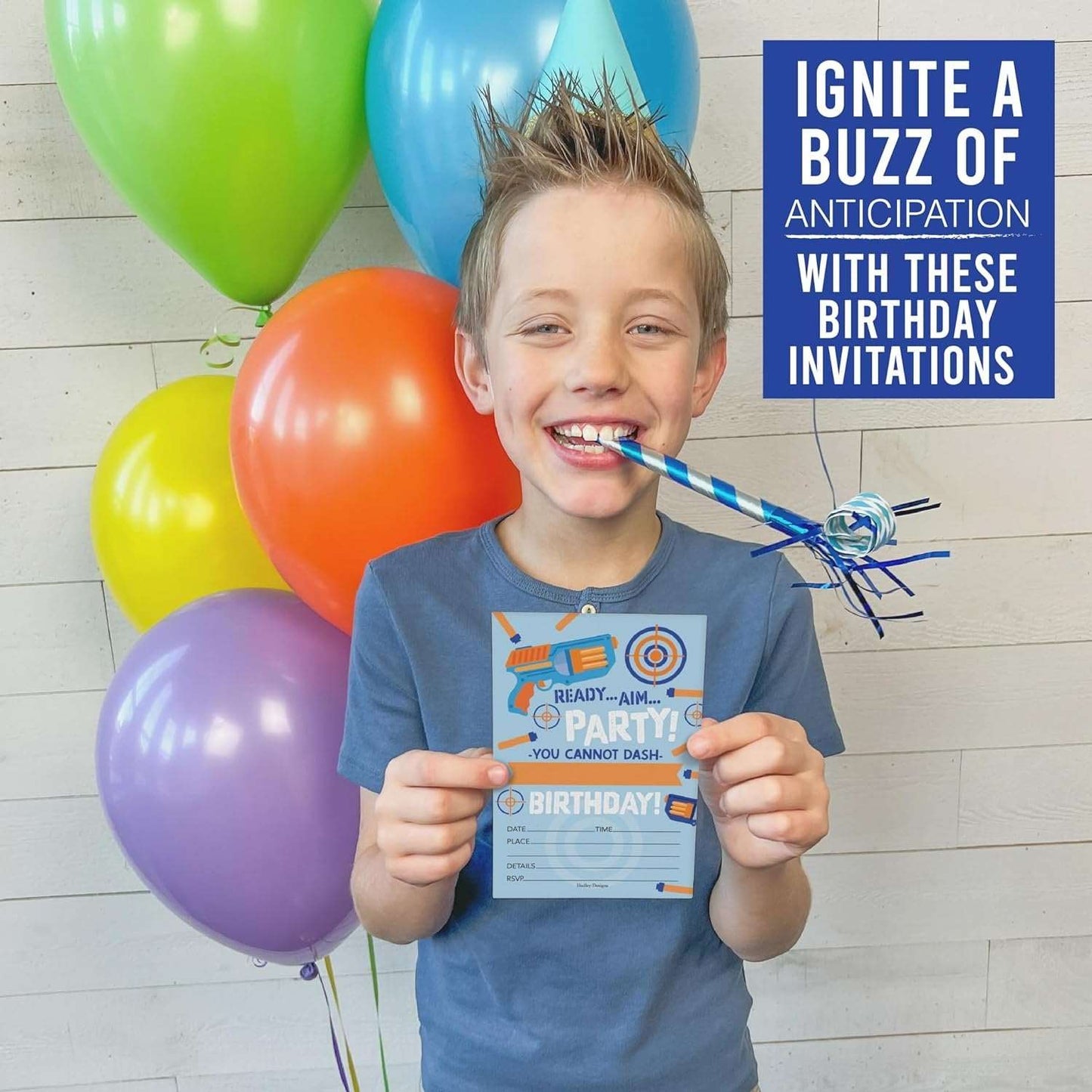 15 Dart War Birthday Invitations For Boys - Birthday Invites For Boy, Dart Gun Birthday Party Invitations For Boys, Boy Birthday Invitations Boy, Dart Battle Invitations For Birthday Party Invites