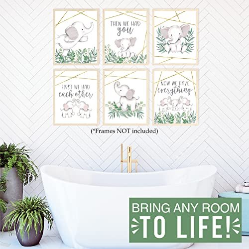 Elephant 3 Children's Wall Art | Set of 6 | Nursery Decor