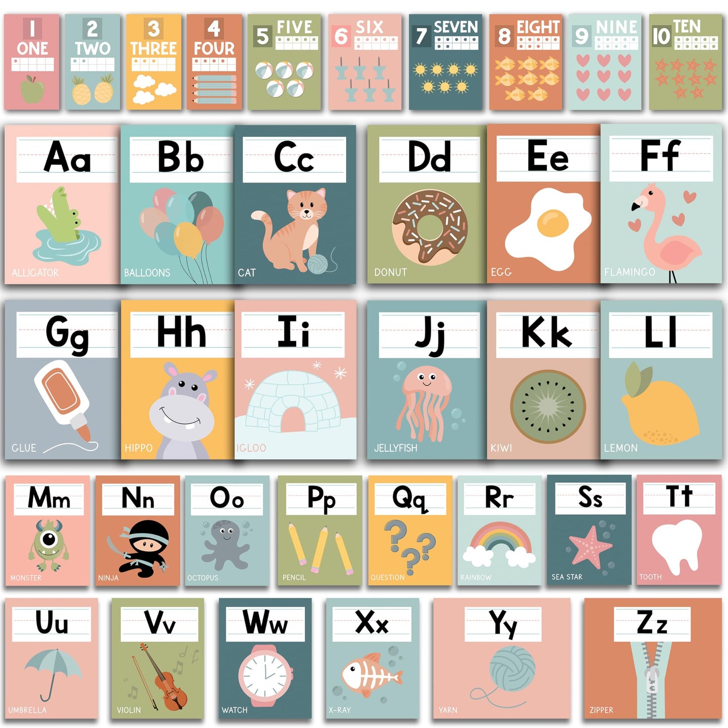 Boho Alphabet For Classroom Wall Line - Alphabet Letters For Classroom Wall, ABC Posters, Alphabet Posters, Alphabet Wall Chart, ABC Wall Chart, Alphabet Banner, Number Line For Classroom Wall