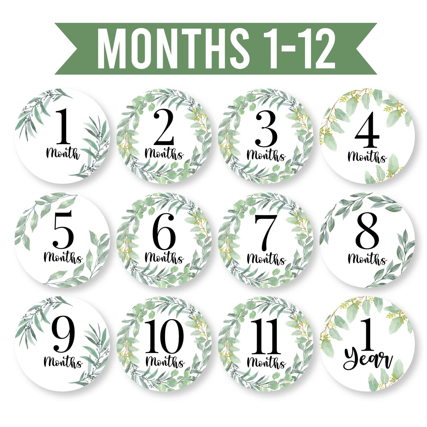 Baby Milestone Stickers | Set of 20 | Baby Supplies