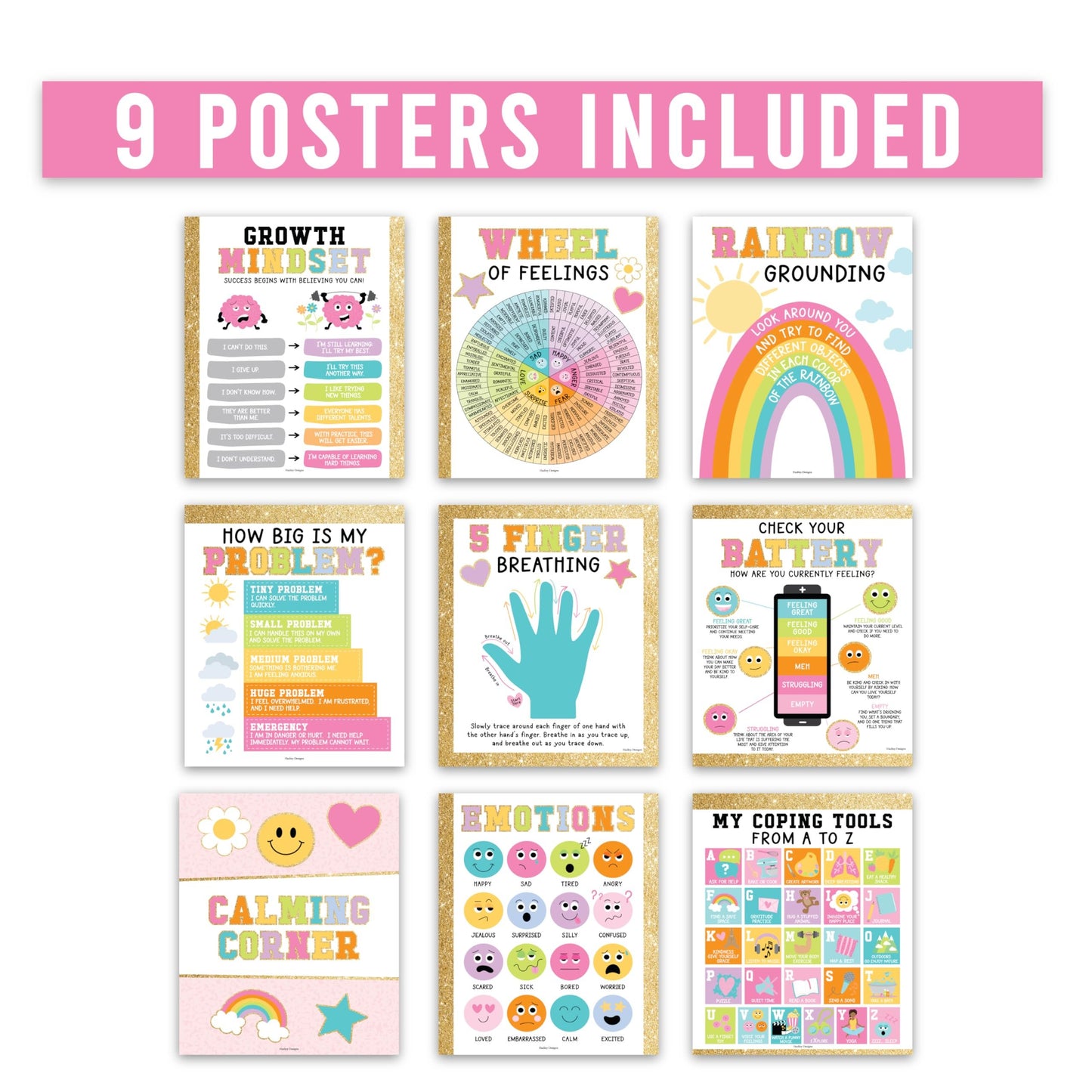 Calming Corner Posters | Set of 9 | Classroom Decor
