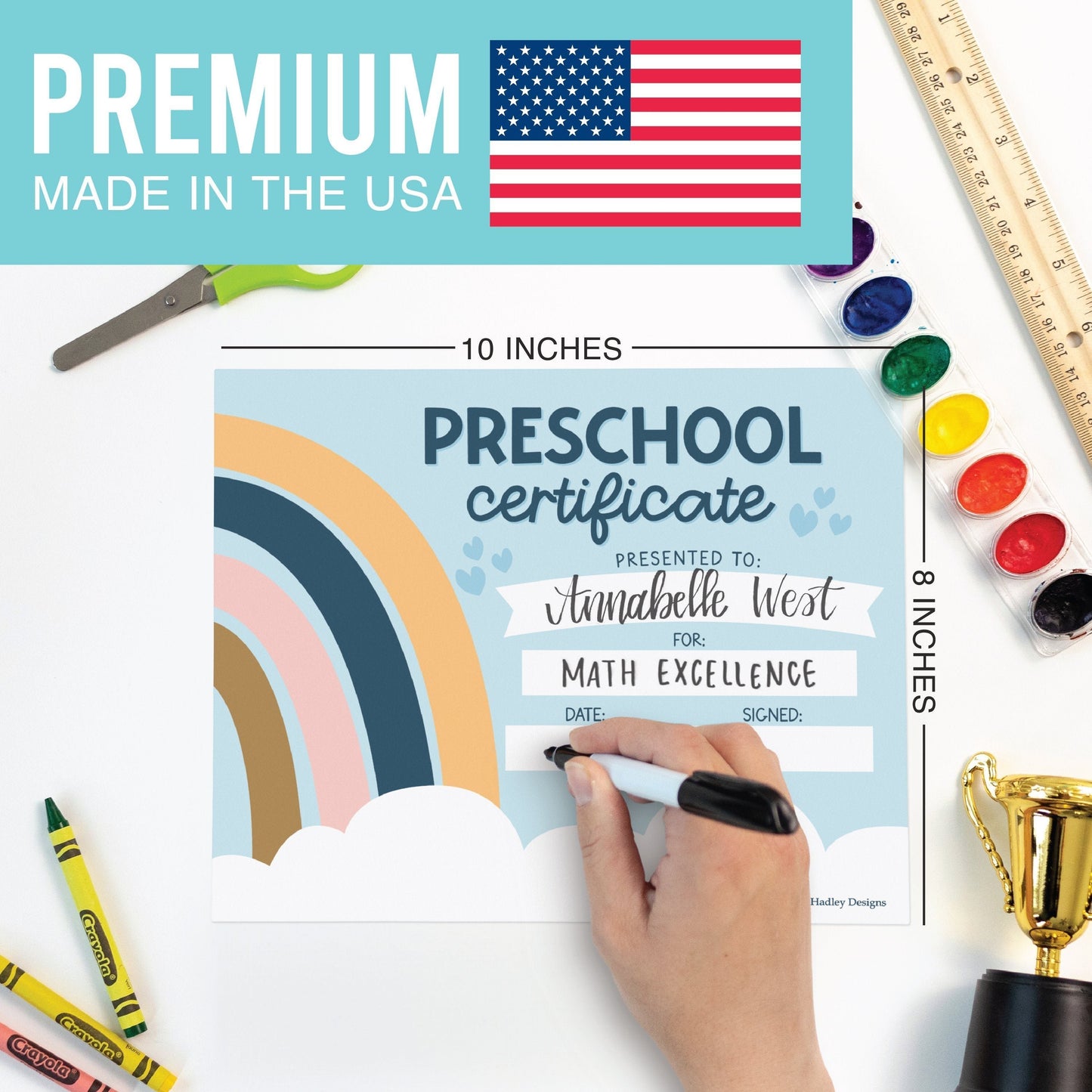 Preschool Certificate of Achievement | Set of 25 | Trophies & Awards