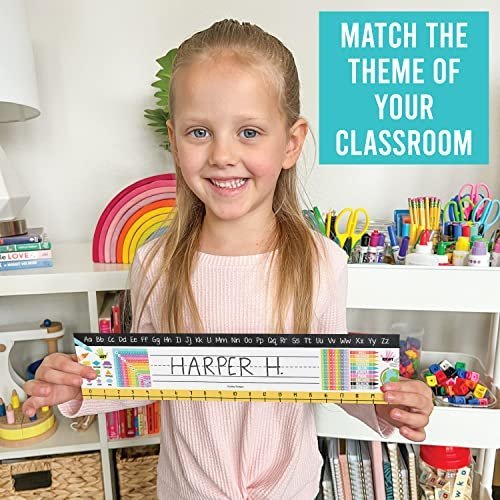 Colorful Classroom Name Plates | Set of 25 | Classroom Supplies