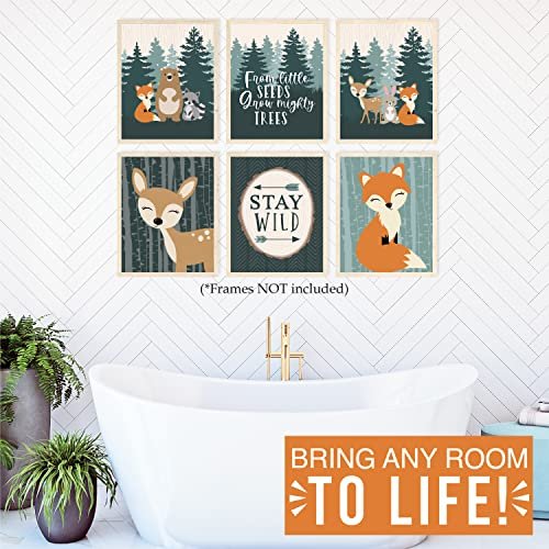 Woodland 2 Children's Wall Art | Set of 6 | Nursery Decor