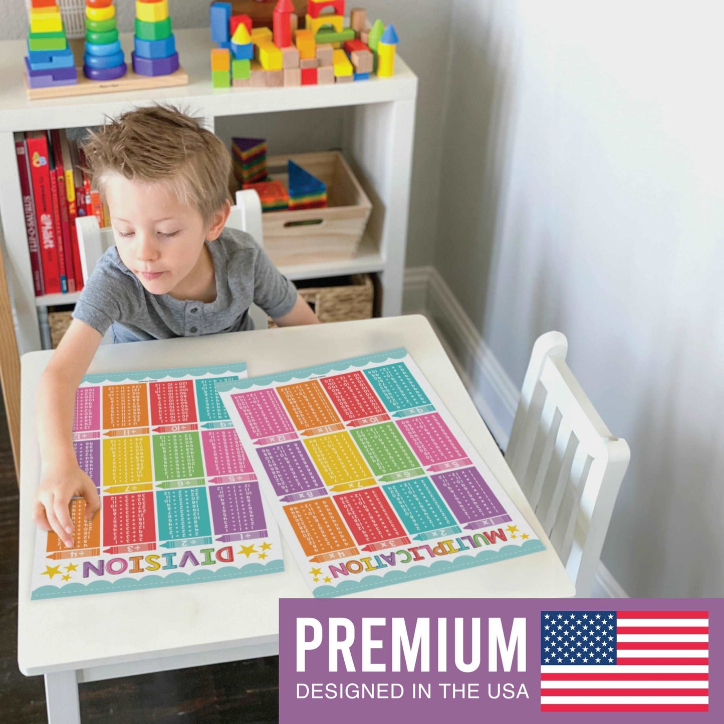 2 Colorful Large Multiplication Chart Poster For Wall - Multiplication Table Chart, Multiplication Poster For Kids, Multiplication Charts For Kids, Multiplication Table Poster, Times Table Chart