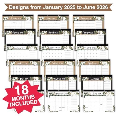 Magnolia Large Desk Calendar | 18-Month | 2025-2026 | Calendars & Planners