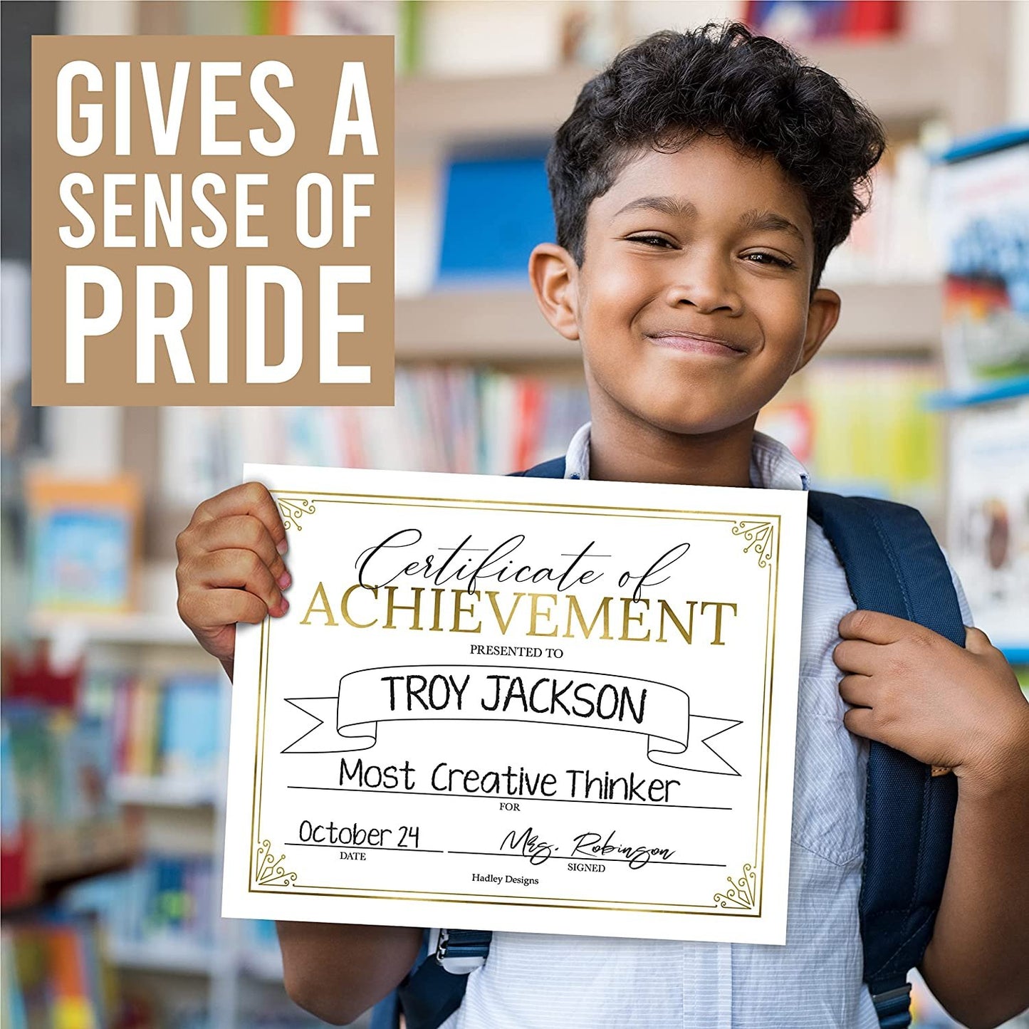 Elegant Gold Certificate of Achievement