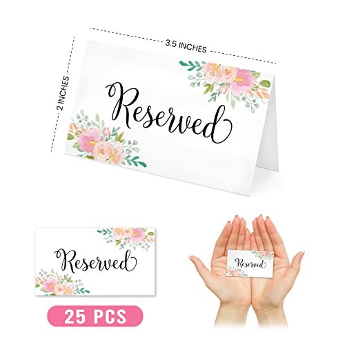 Reserved Place Cards | Set of 25 | Wedding Supplies