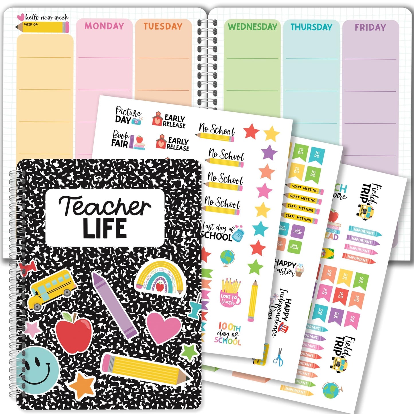 Notebook Undated Teacher Planner | 2025-2026 | Teaching Supplies