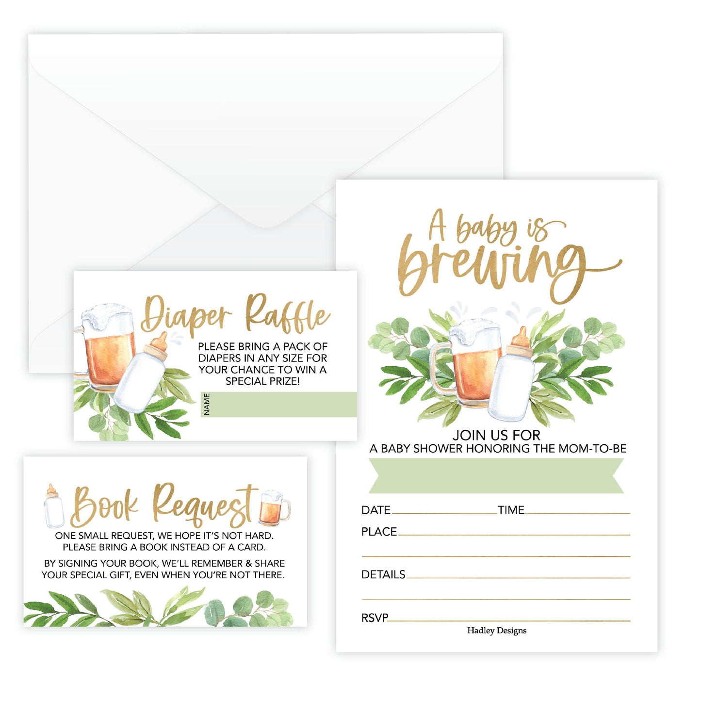 Invitation Bundles | Set of 15 | Baby Shower Supplies