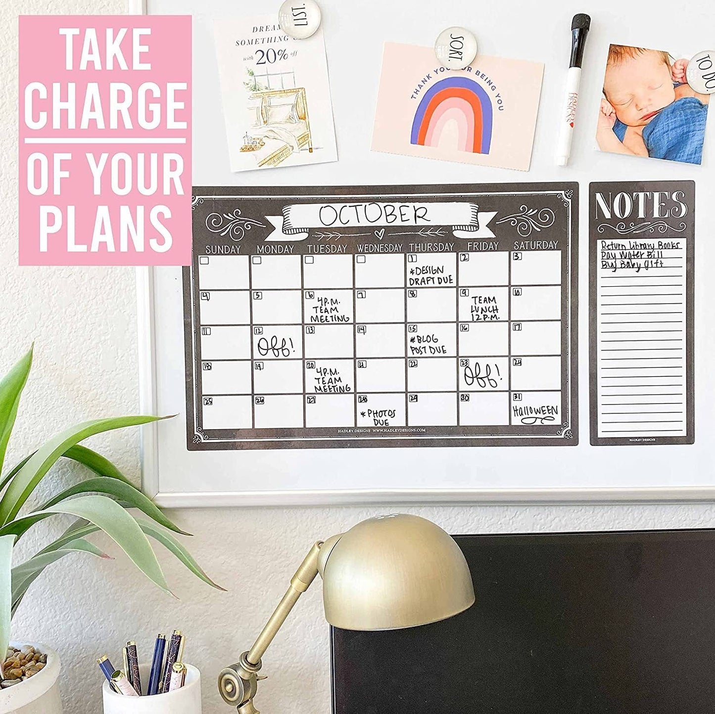 Vintage Magnetic Calendar | Dry-Erase | Calendars & Planners