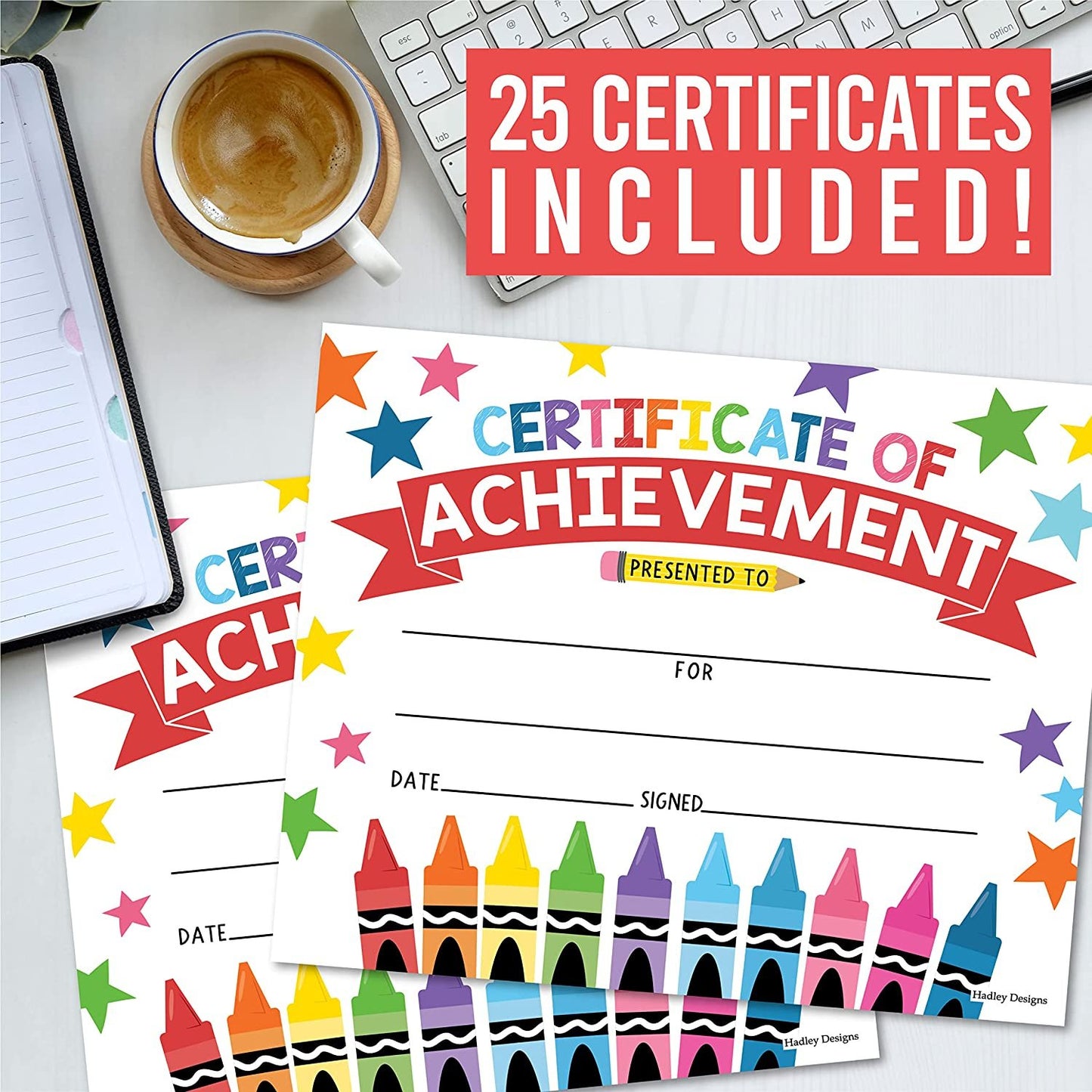 Colorful Crayons Certificate of Achievement