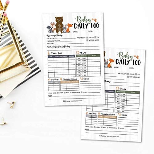 Nanny Baby Log | 50 Sheets | Baby Supplies