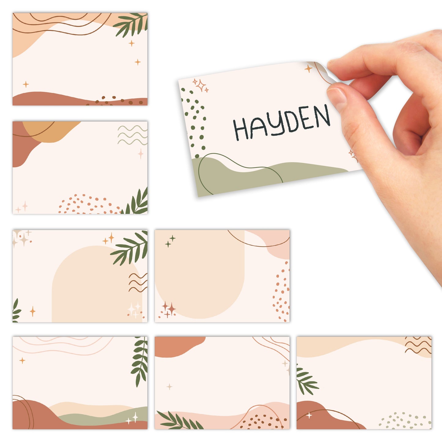 Name Tag Stickers | Set of 56 | Classroom Supplies