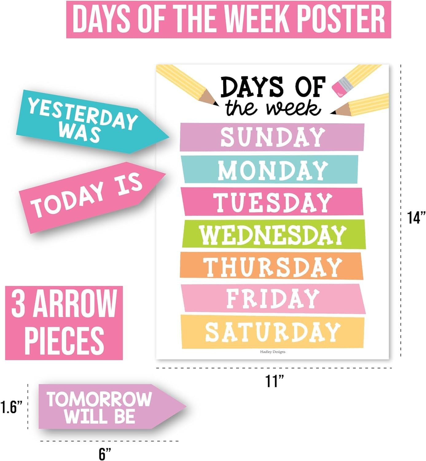 Colorful Classroom Calendar Set Bulletin Board - Bulletin Board Calendar For Classroom Elementary, Teacher Calendar Bulletin Board Sets, Preschool Calendar For Classroom, School Calendar For Classroom