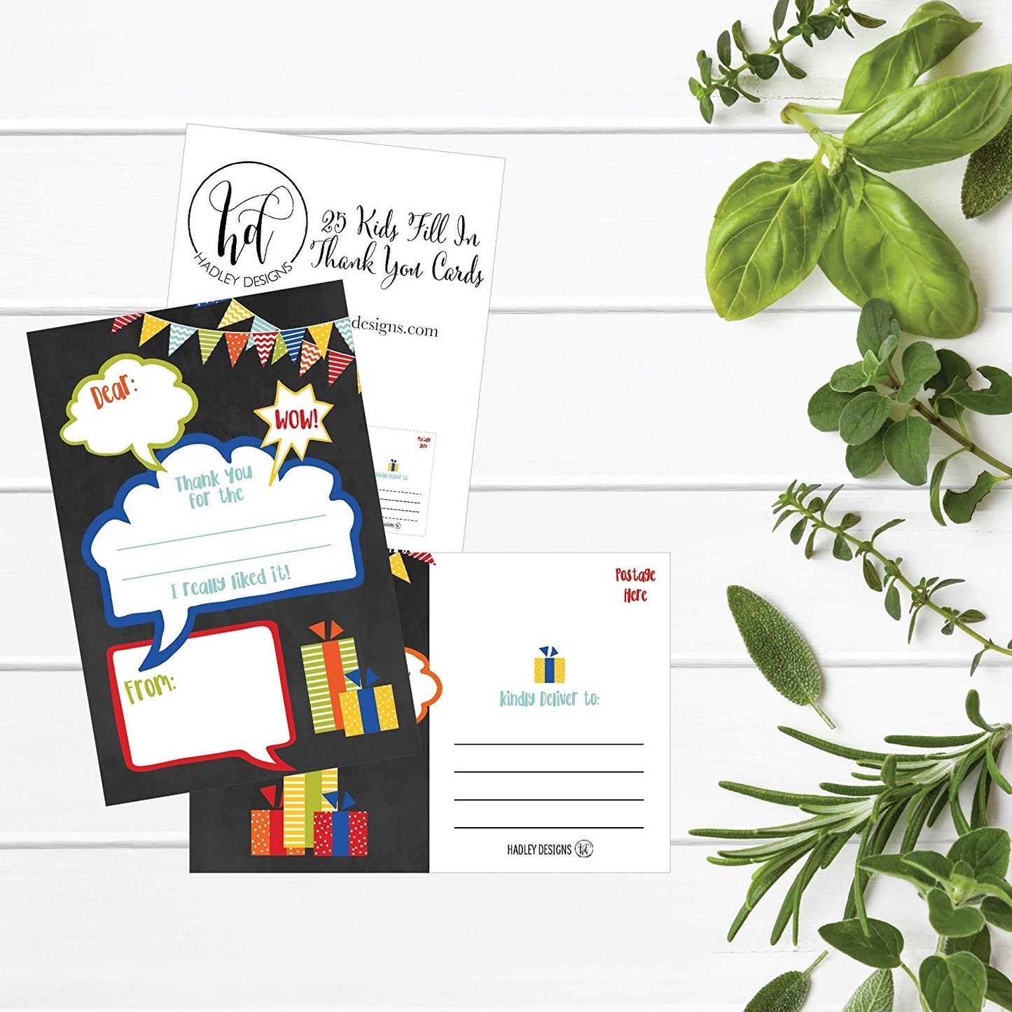 Kids Party Thank You Postcards | Set of 25 | Greeting Cards