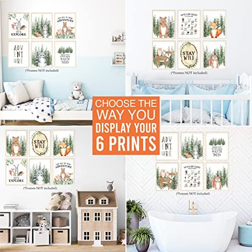 Woodland Children's Wall Art | Set of 6 | Nursery Decor