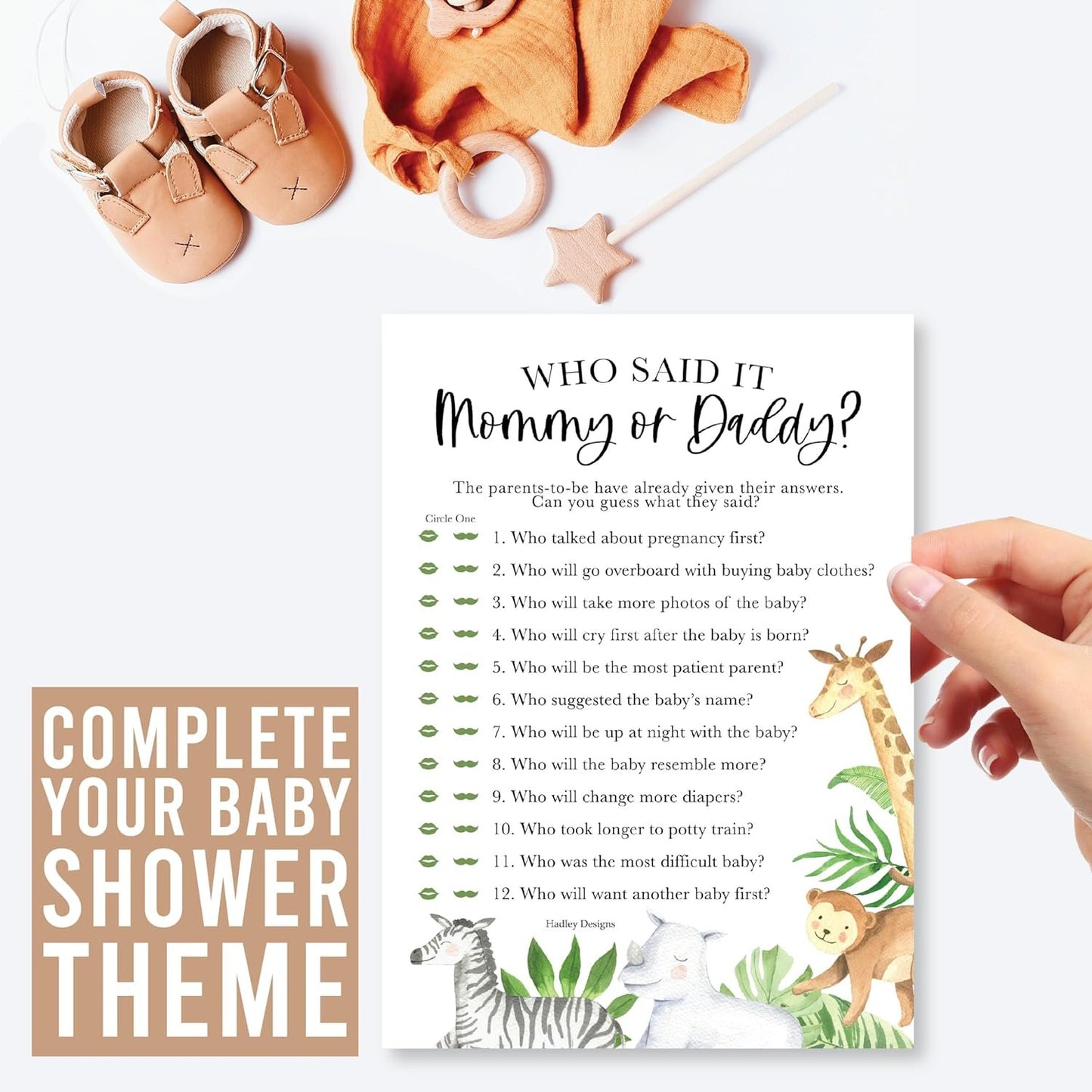 20 Safari Baby Shower Games Gender Neutral - Hilarious Baby Shower Games For Girl, Funny Baby Shower Games Boy, Guess Who Mommy Or Daddy Baby Shower Game, Baby Games For Baby Shower Word Search Game