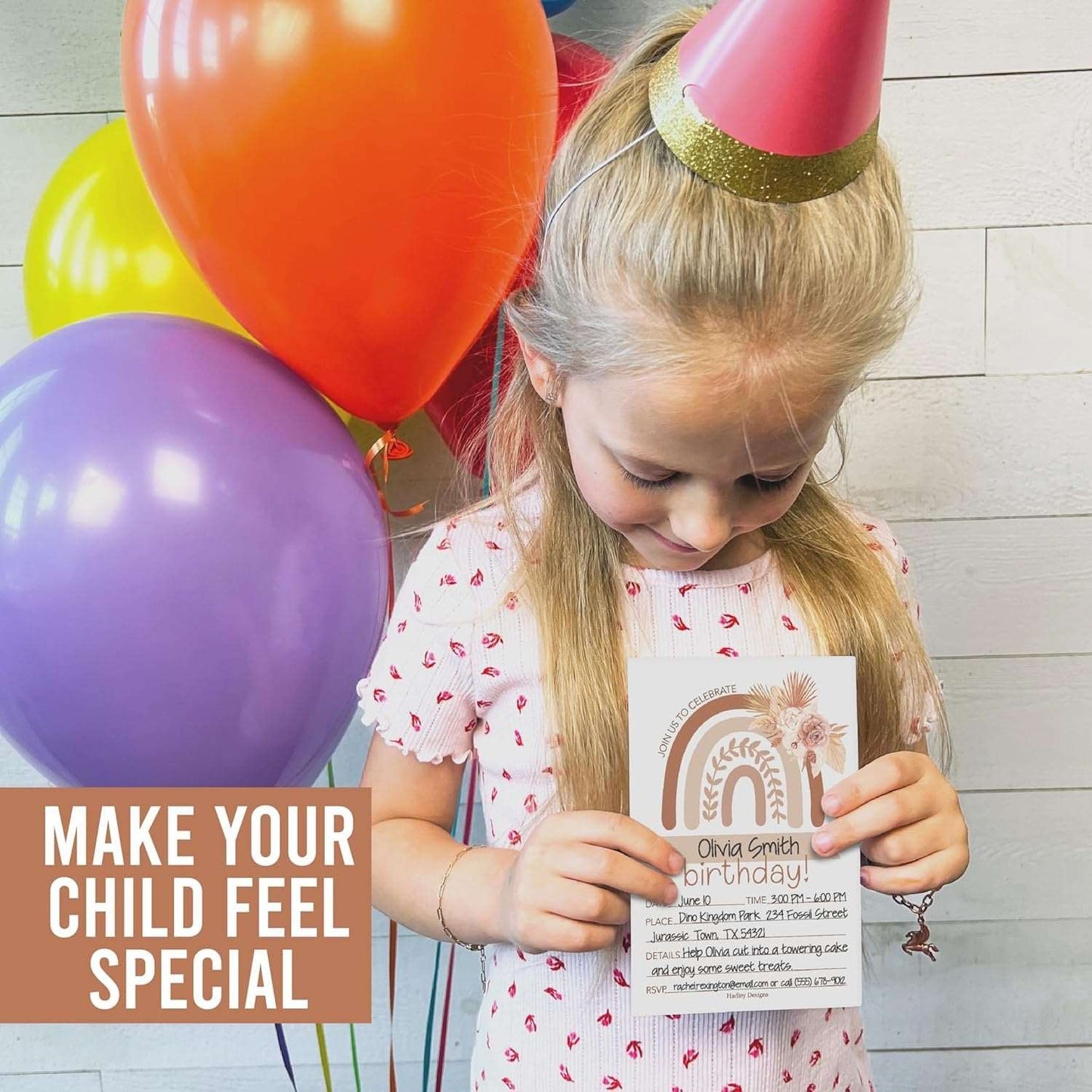 15 Boho Rainbow Birthday Invitations Girl - Boho Birthday Party Invitations For Girls, Boho Invitations For Birthday Party Invitation Girl, Birthday Invitation Cards, Kids Birthday Invitations