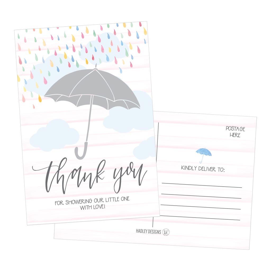 Baby Shower Thank You Postcards | Set of 50 | Greeting Cards