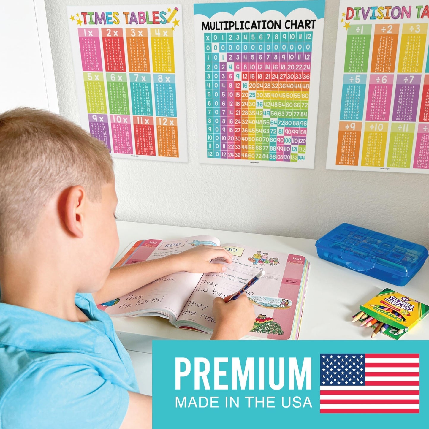 Colorful Multiplication Posters | Set of 9 | Classroom Supplies