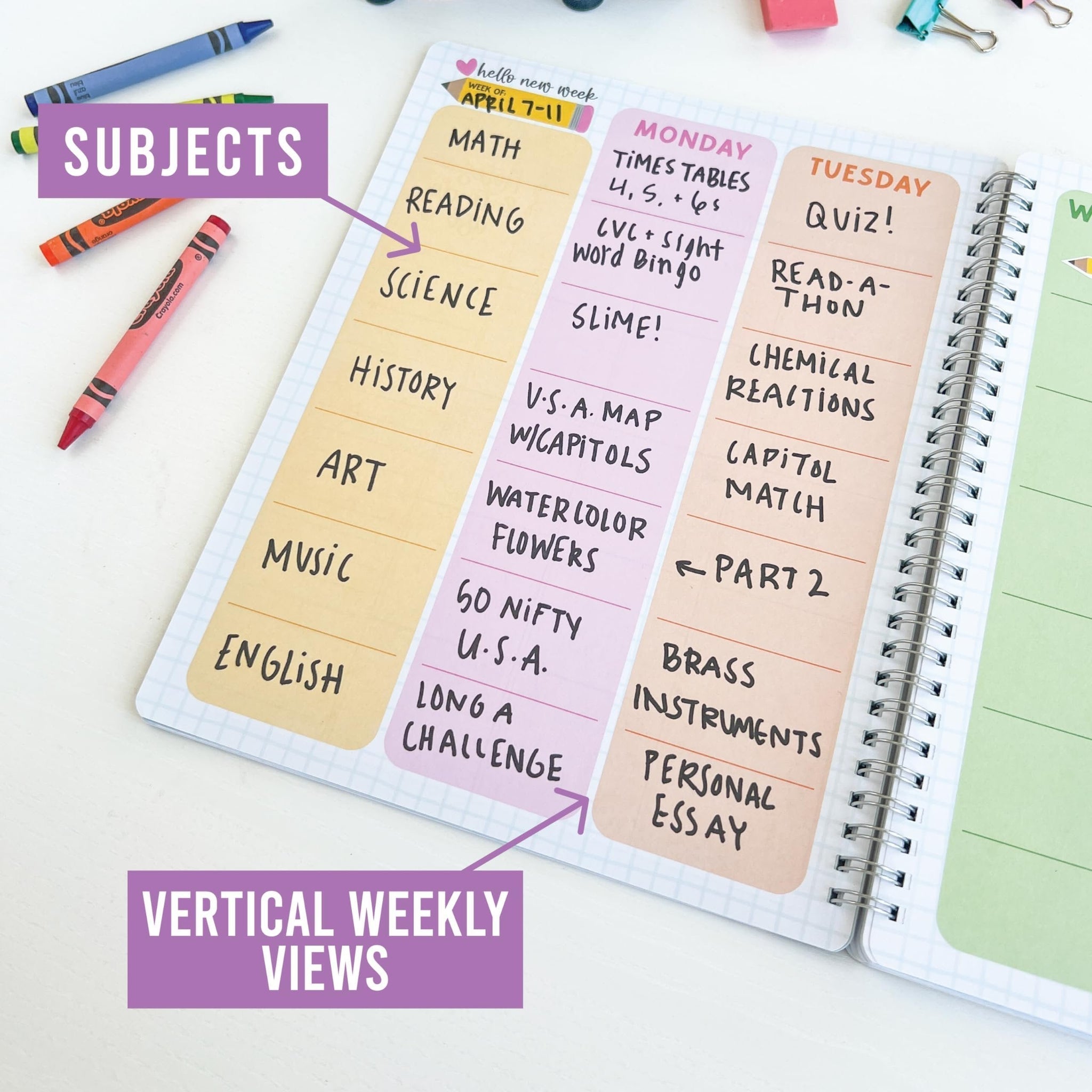 Undated Teacher Planner | 2025-2026 | Teaching Supplies - SAMPLE