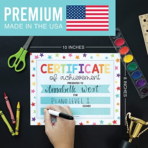 Colorful Stars Certificate of Achievement | Set of 25 | Awards