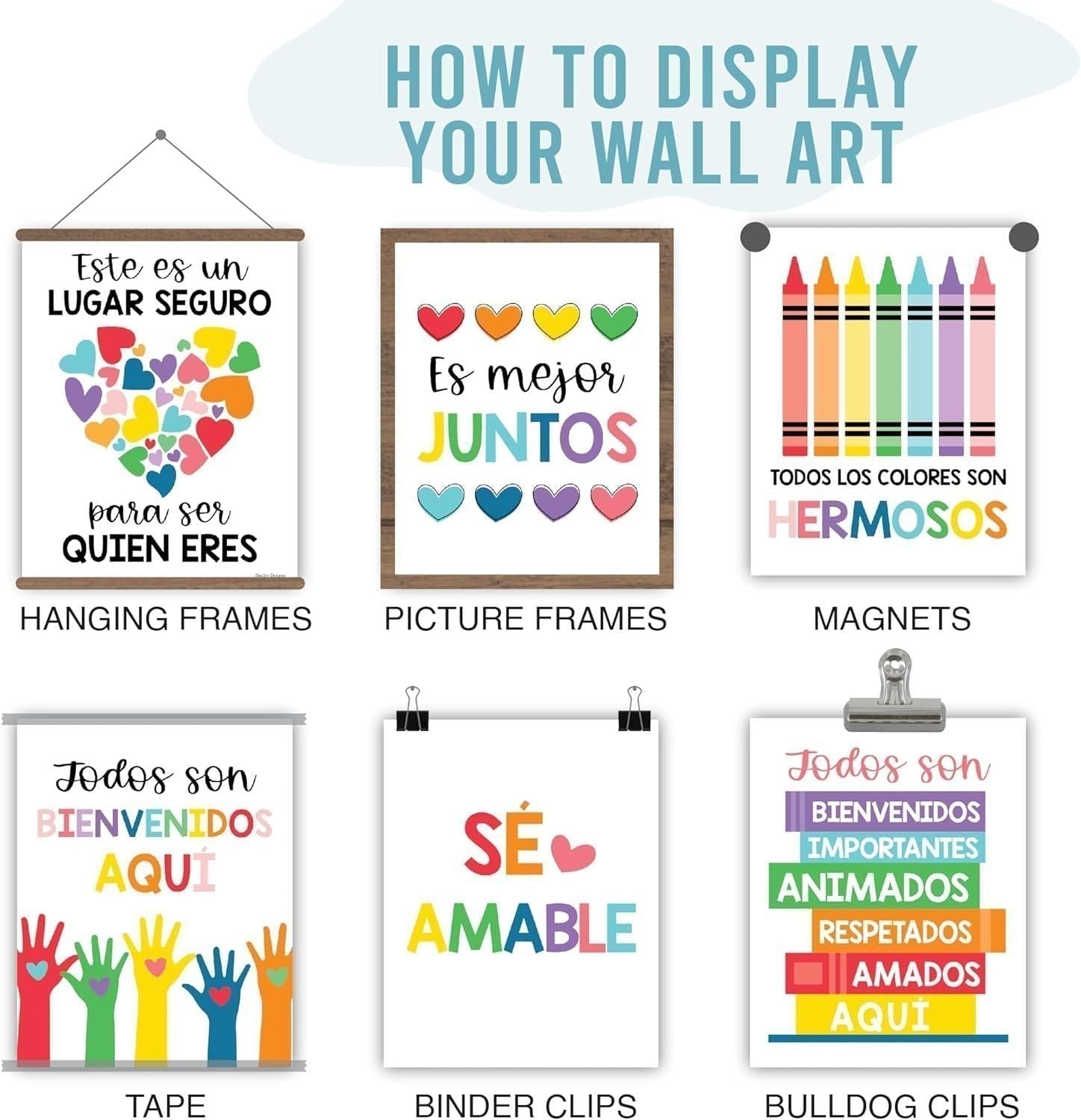 Spanish Diversity Posters | Set of 6 | Spanish Educational