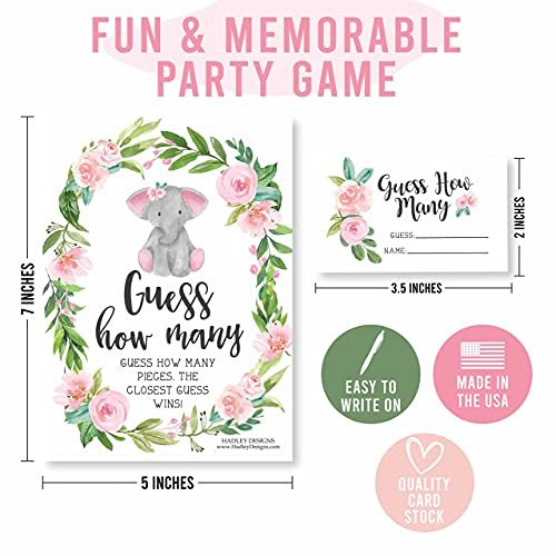 Figure out How Many Games | Set of 25 | Baby Shower Games