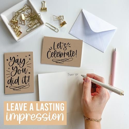 Folded Congratulations Cards | Set of 24 | Cards & Party | Envelopes Included