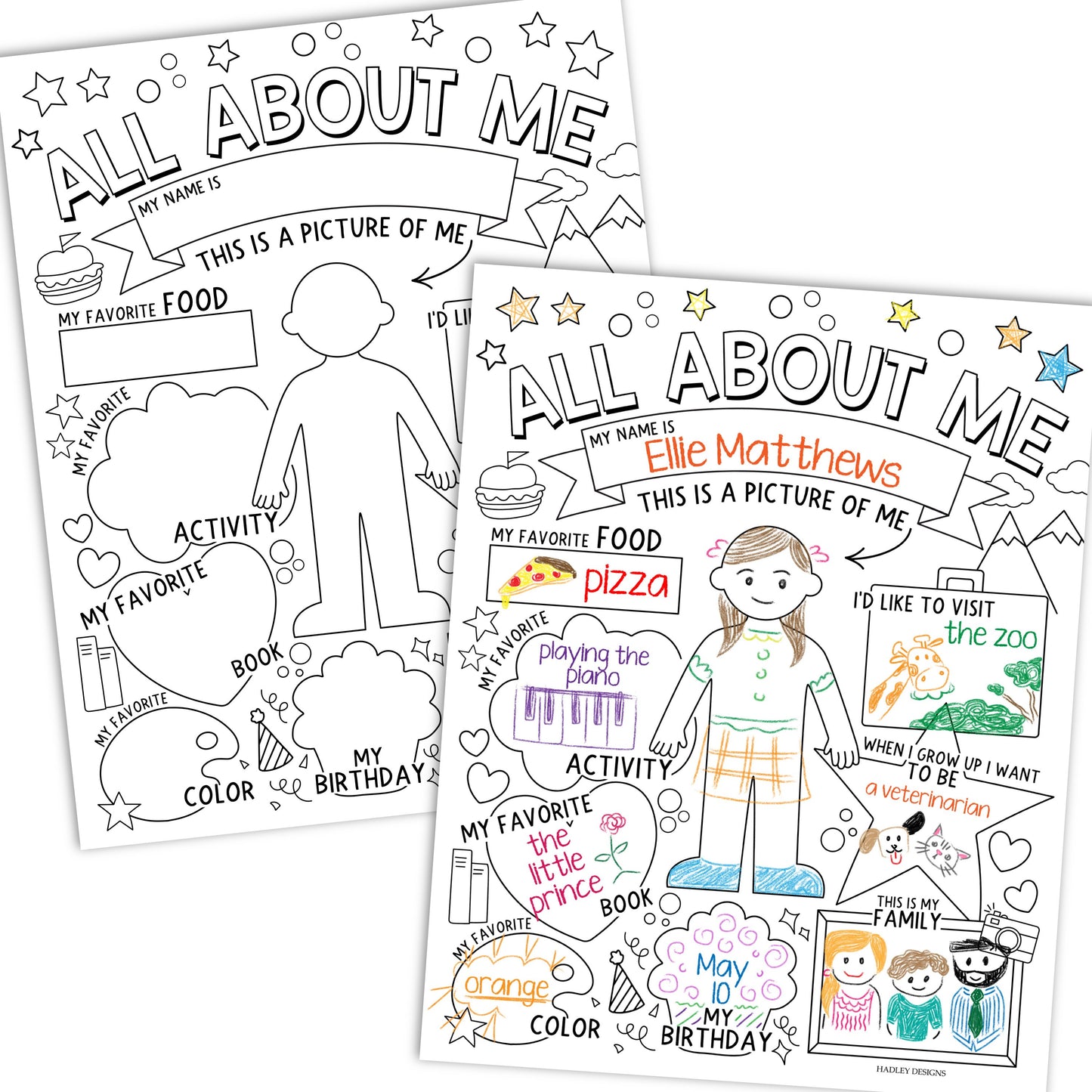 All About Me Posters | Set of 20 | Educational Posters
