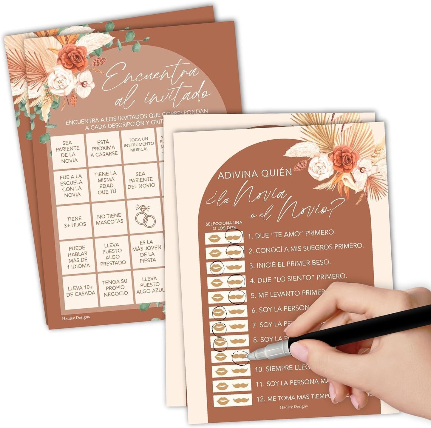 Bingo español y juegos para novios | Juego de 20 | Juegos para despedidas de soltera