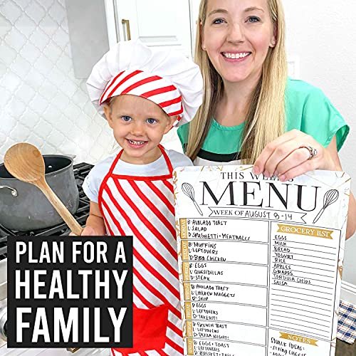 Gold Marbles Magnetic Meal Planner | Weekly | Calendar & Planners