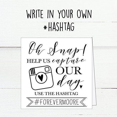Wedding Hashtag Signs | Set of 25 | Wedding Supplies