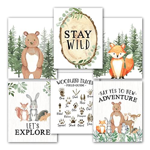 Woodland Children's Wall Art | Set of 6 | Nursery Decor