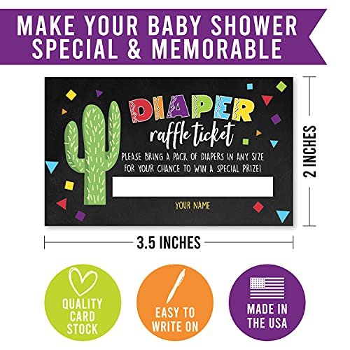 Diaper Raffle Cards | Set of 25 | Baby Shower Supplies