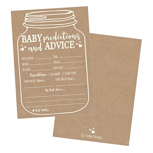 Baby Advice & Prediction Games | Set of 50 | Baby Shower Games